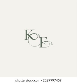 organic hairline logotype FK elegant and elegant logo wedding concept monogram letter