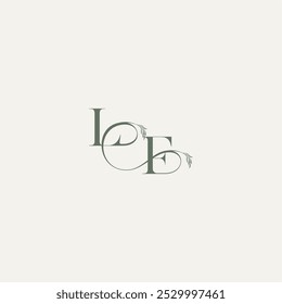 organic hairline logotype FL elegant and elegant logo wedding concept monogram letter
