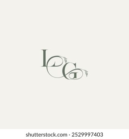 orgânico hairline logotipo casamento conceito monograma letra elegante e elegante logotipo GL