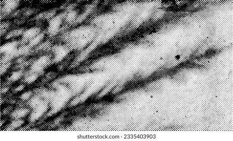 Organic Halftone Background with grass shadow. Abstract dotted Gradation. 16x9 Black Dots Monochrome Gradient Grunge Overlay. Geometric overlay texture. Vintage vector illustration.
