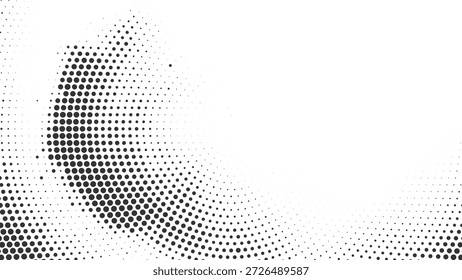 Forma de punto semitono orgánico con bordes fluidos suaves y Ilustración vectorial de fondo abstracto de composición aireada para uso de diseño contemporáneo