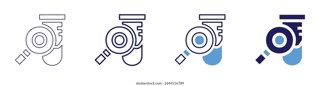 Organic halide icon in 4 different styles. Thin Line, Line, Bold Line, Duotone. Duotone style. Editable stroke.