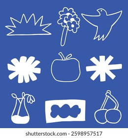 organic hand drawn abstract shapes aesthetic illustration