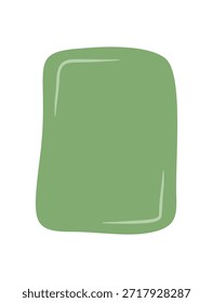 Marco de rectángulo dibujado a mano orgánico con el borde de la garabata, fondo verde suave de la gota. Etiqueta de cita como caja de texto o caja, versátil para la Plantilla moderna, cartel o tarjeta abstracta, etiqueta minimalista comentario