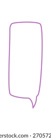 Rectángulo de contorno de burbuja de discurso dibujado a mano orgánico. Cuadro de texto para chat y chat, mensaje o cuadro de comentarios con detalle de círculo. Asistencias de estilo de esquema de comunicación y diálogo en formato visual simple.