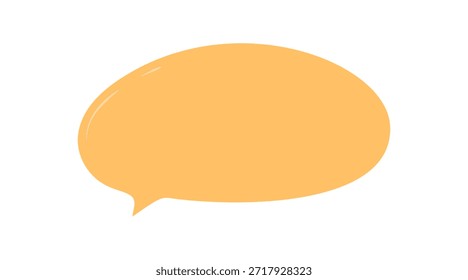Bolha de fala desenhada à mão orgânica com forma de círculo suave e cor vibrante forma uma caixa de texto de citação. Esta mensagem de conversa e bate-papo traz um elemento de diálogo divertido para a comunicação visual moderna.