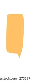 Burbuja de discurso dibujado a mano orgánica en forma de rectángulo etiqueta. Esta pegatina de chat incompleta crea un comentario de conversación o un cuadro de texto de mensaje con un contorno lúdico y fluido. Ideal para texto y comunicación