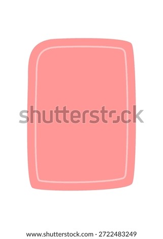 Organic handdrawn pink quote frame rectangle creates a unique fluid patch template. This artistic background forms a soft patch and serves as creative template for quote or text.