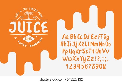 Organic handwritten font Juice