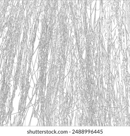 Organische hängende Reben umrissen, die miteinander verwobene lineare Textur erzeugen