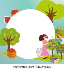 Its organic harvest time flat horizontal banner