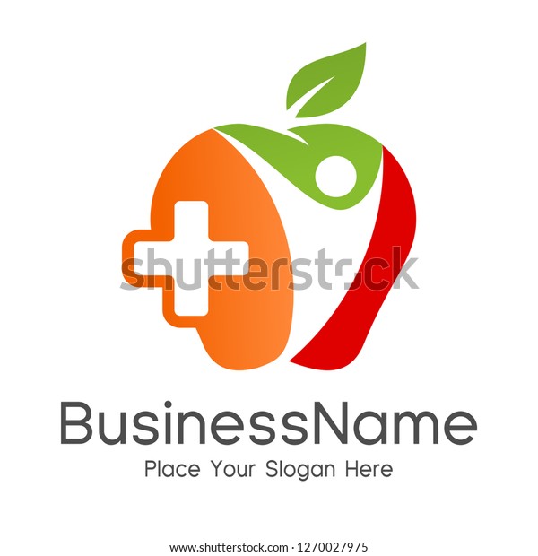 Organic Health Food Creative Symbol Layout Stock Vector Royalty