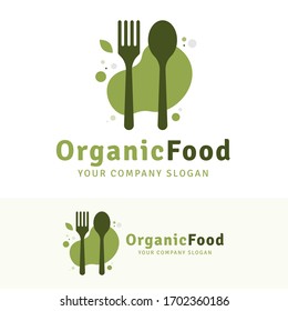Organic And Healthy Food Logo Template