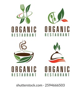 Organic Healthy Food Logo Template 