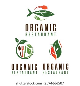 Organic Healthy Food Logo Template 