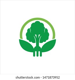 Organic Healthy Food Nature Natural Isolated Logo Vector