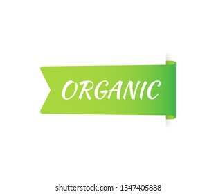 Organic. Healthy labels with lettering. Vegan sticker