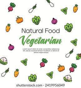 Organic and healthy social media post template design