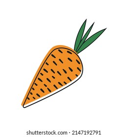 organic and healthy vegetables. carrot logo. editable vector design. on white background.
