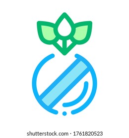 organic herbal pills icon vector. organic herbal pills sign. color symbol illustration