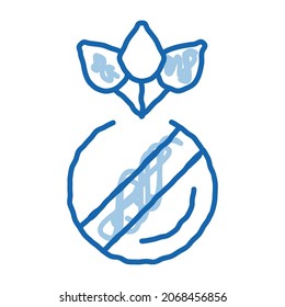 organic herbal pills sketch icon vector. Hand drawn blue doodle line art organic herbal pills sign. isolated symbol illustration