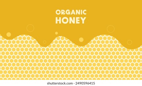 Organic honey background. Vector illustration.