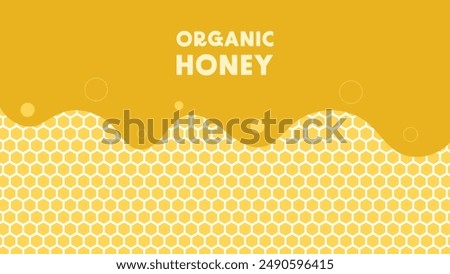 Organic honey background. Vector illustration.