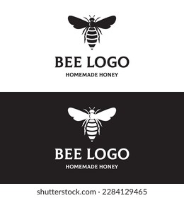 Organic honey bee farm logo design.Logo for business, honey shop,herbs,label.