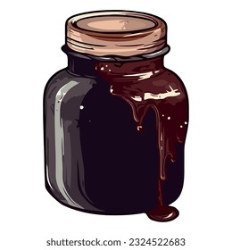 Organic honey drop, sweet icon isolated