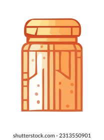 Organic honey jar fresh illustration icon isolated