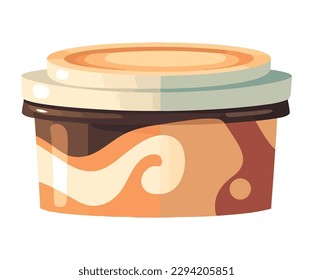 Organic honey jar with wooden lid isolated