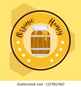 Organic honey round label