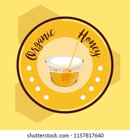 Organic honey round label