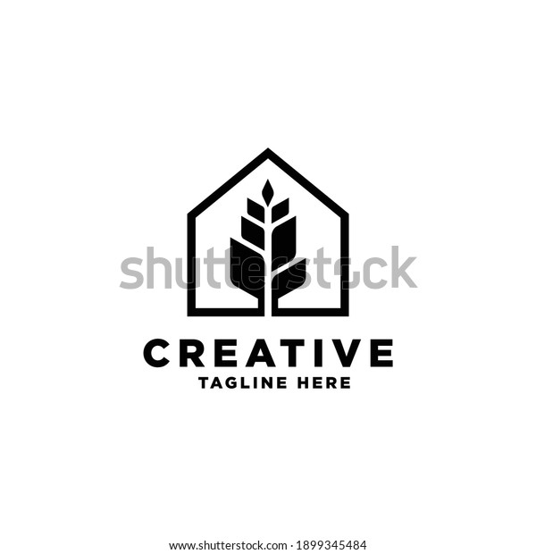 Organic House logo design template ,Home logo
,House care logo ,Home clean logo ,
farm