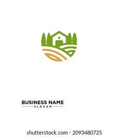 Organic House Simple Modern Logo Vector and Stock Images