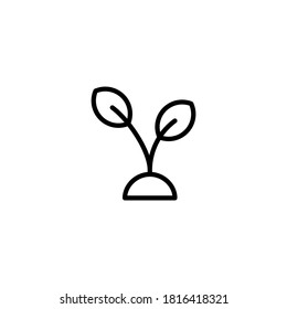 Organic Icon  in black line style icon, style isolated on white background