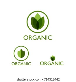Organic icon, label. Isolate on white background.
