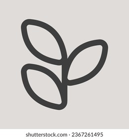 Organic Icon in Simple, Flat and Minimalist Style