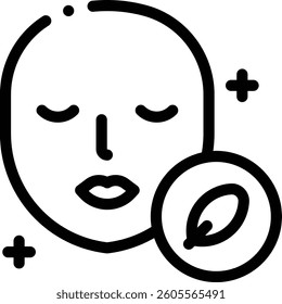 organic icon. Thin Linear Style Design Isolated On White Background