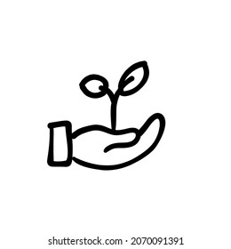 icono orgánico en vector. Logotipo - Doodle