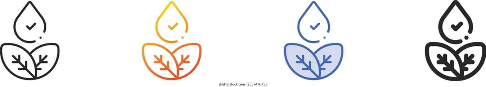 organic icon.Thin Linear, Gradient, Blue Stroke and bold Style Design Isolated On White Background