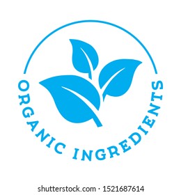 Organic Ingredients for skincare logo icons (steroid free, no harsh chemical, organic ingredients, paraben free, gluten free)