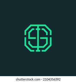 Organic Initial Logo Template for Company