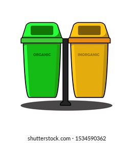 Organic and Inorganic Recycle Garbage Vector