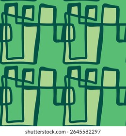 Organic inspired present box layout in green tones, ideal for Christmas packaging and sustainable design themes