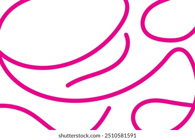 Organic irregular bold lines seamless pattern. Vector wavy strokes ornament. Abstract background with white artboard.