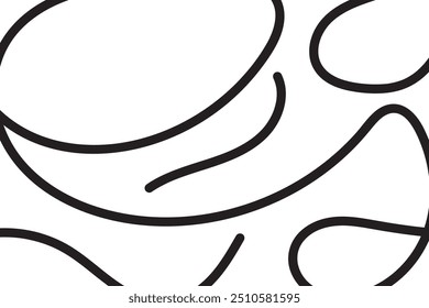 Patrón sin fisuras de líneas irregulares orgánicas. Vector de trazos ondulados ornamento. Fondo Abstractas con mesa de trabajo blanca.