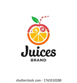 Organic Juice Brand Logo Template