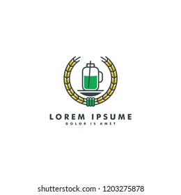 organic juice logo design vector illustration