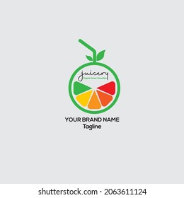 organic Juice and smoothies fruit logo, Juice shop logo 